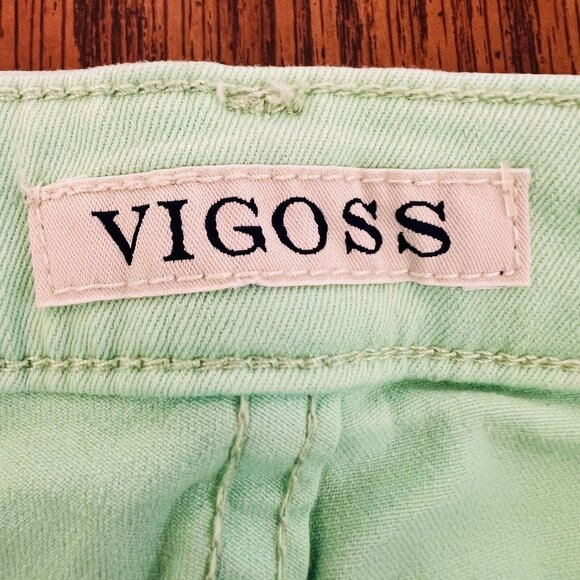 VIGOSS Women's The Jagger Skinny Jegging Jeans Size 31x29 Mint Green Mid Rise - Picture 6 of 13